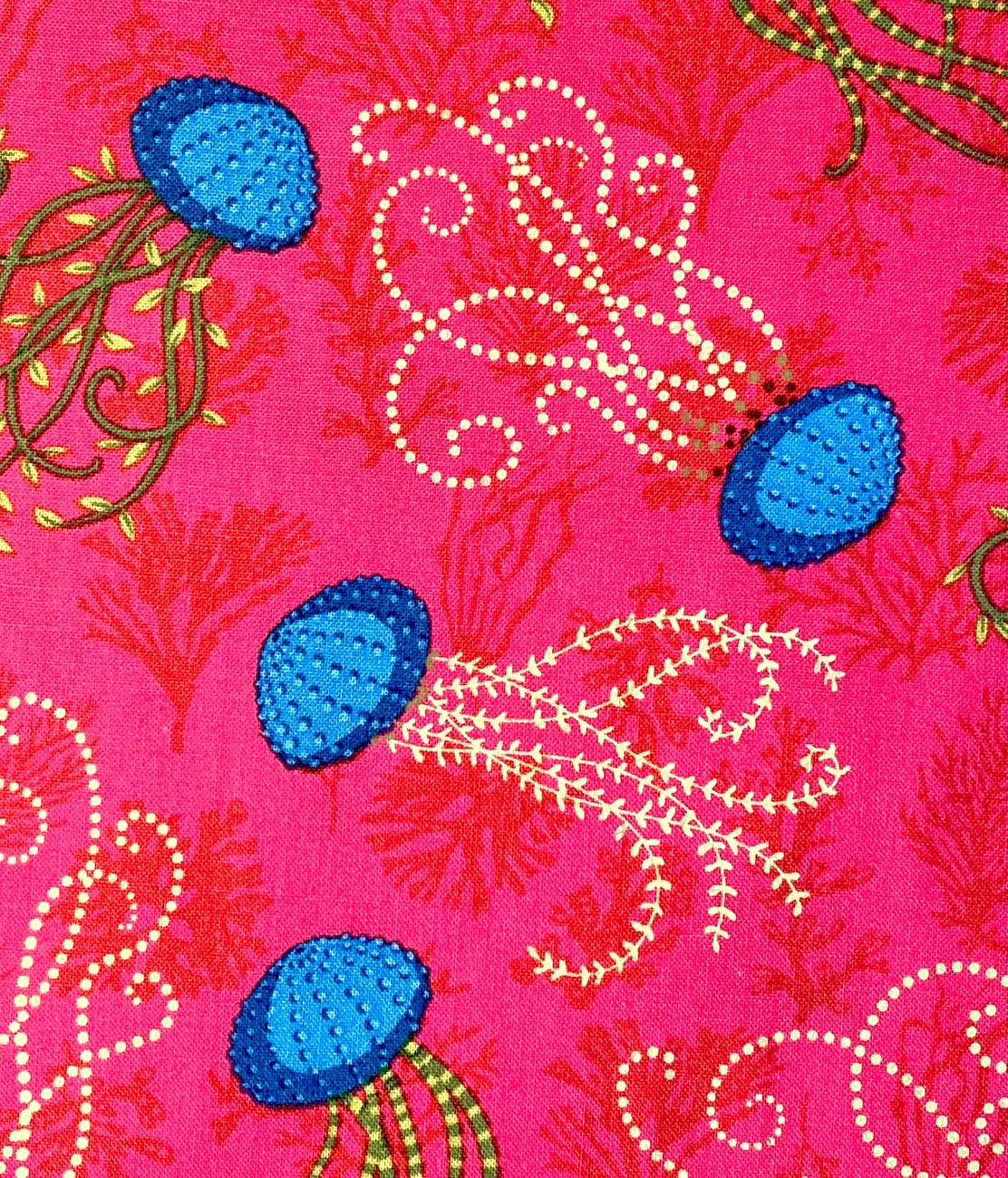 Baumwolle Patchwork - Odile Bailloeul - Aquatic - Pink