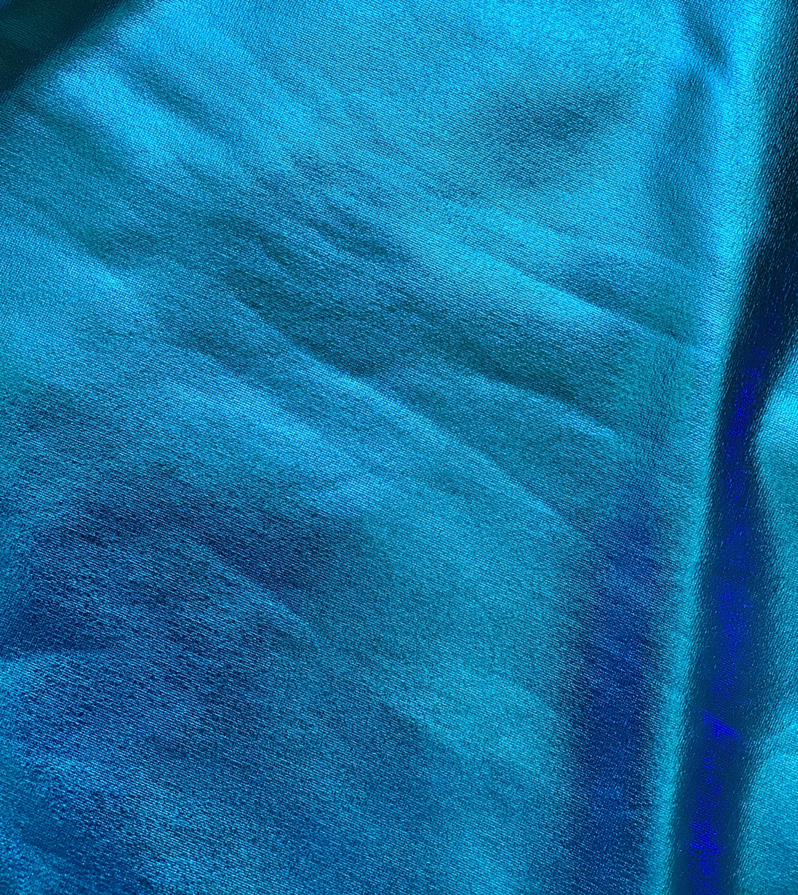 Folienjersey - Glitzer - Uni - Metallic Türkis