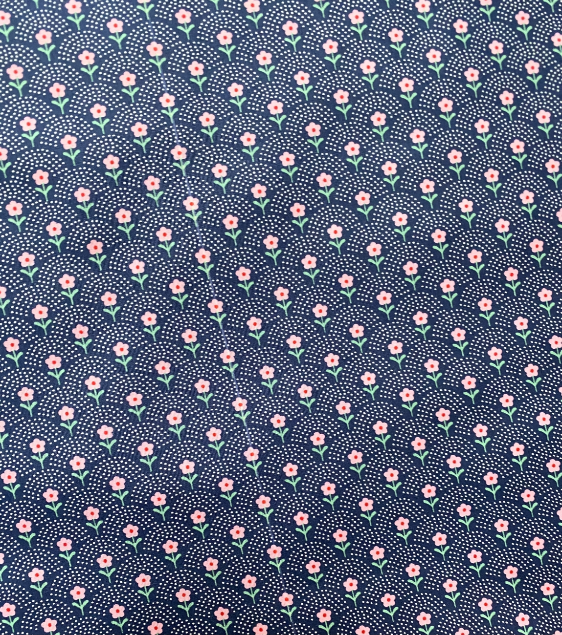 Baumwolle Fiona Hewitt - POPLIN - DELIGHT FLOWER - Marine - B-Ware