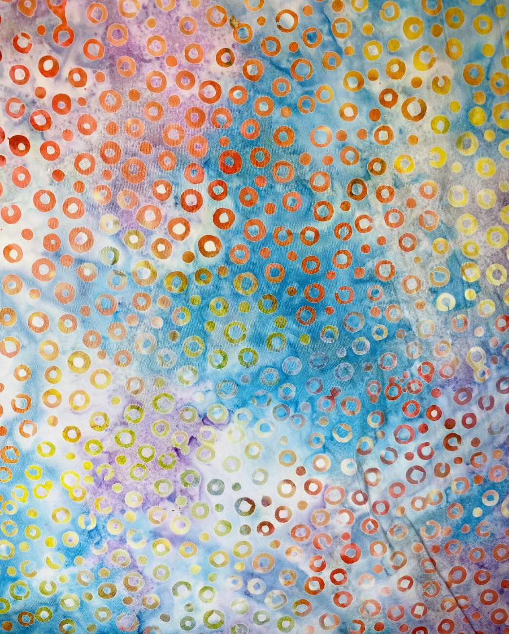 Baumwolle Patchwork - Batik - Circles - Sky