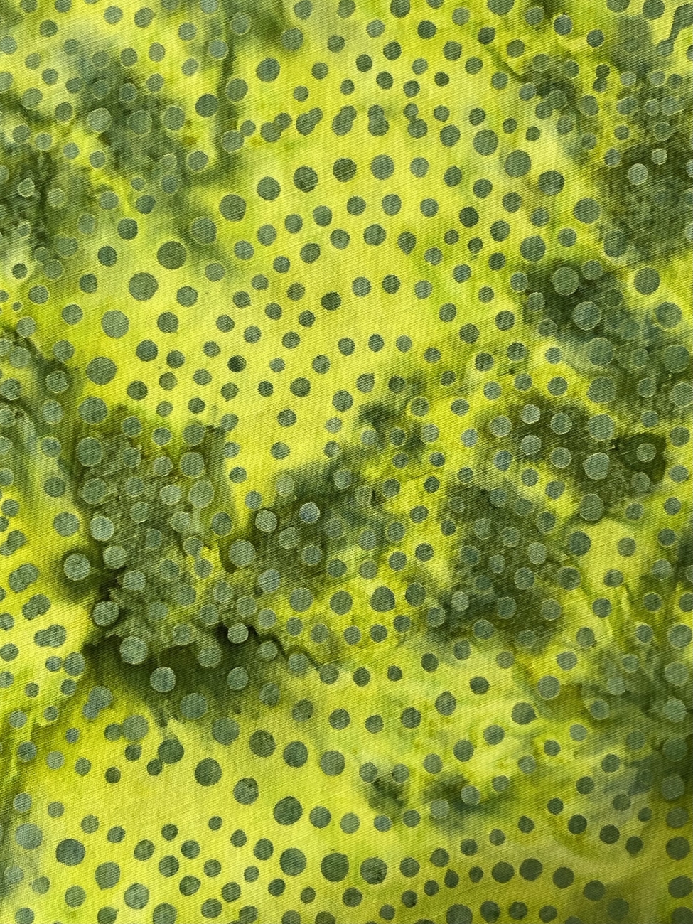 Baumwolle Patchwork - Batik - Large Circles - Grün