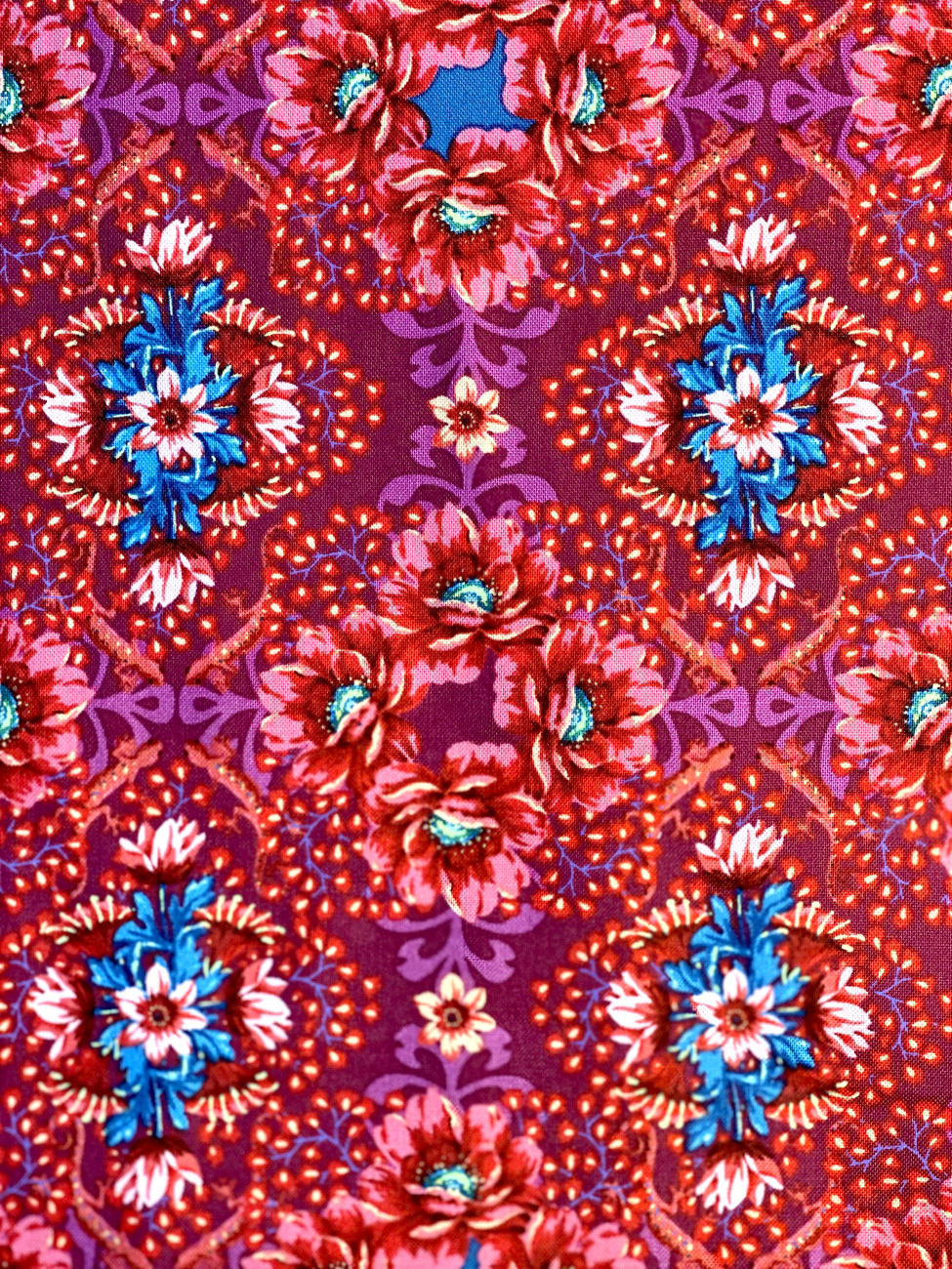 Baumwolle Patchwork - Odile Bailloeul - Mini Gecko - Plum