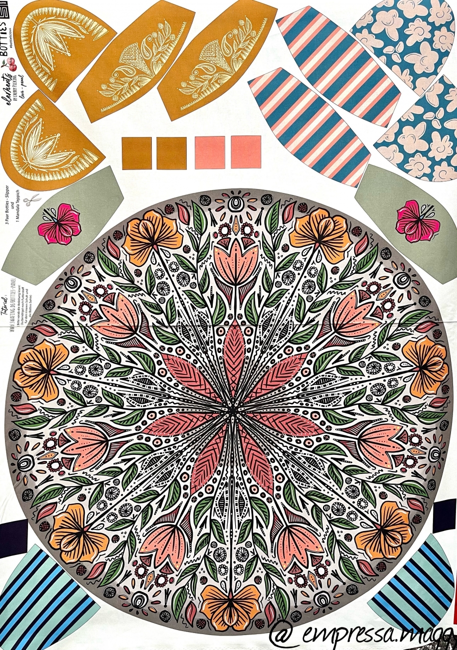 Canvas Swafing - Love by Cherry Picking - Botties-Panel - Grau - ca.109cm