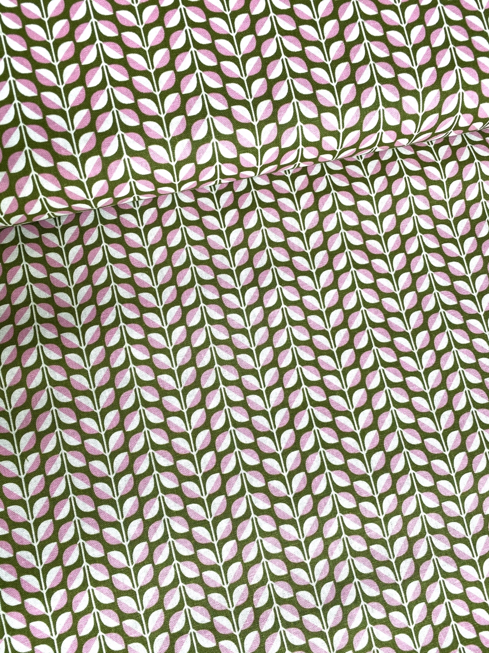 Mees&Mees für Kokka - Canvas - Lovely Leaves - Rosa