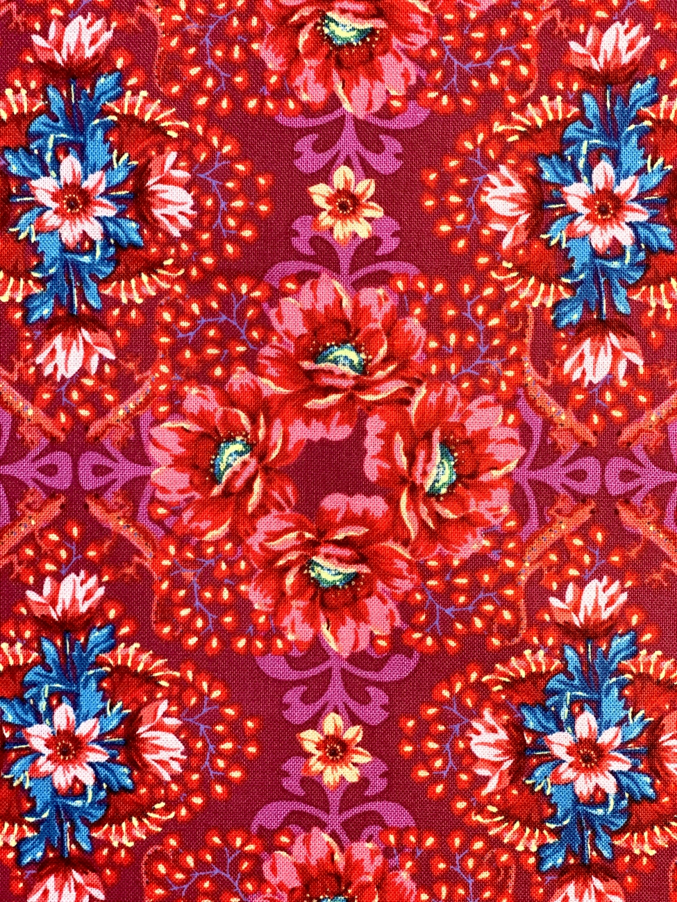 Baumwolle Patchwork - Odile Bailloeul - Mini Gecko - Plum