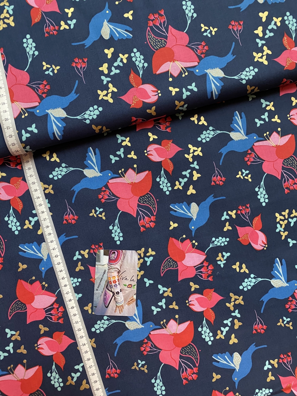Patchwork Baumwolle - Sweet Honey Kisses - Navy