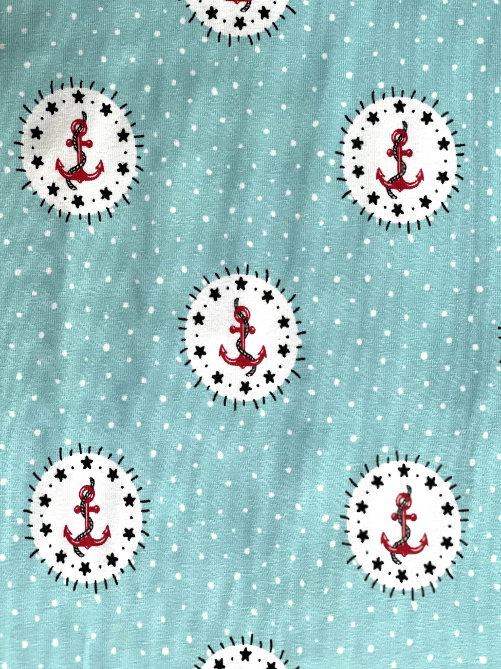 Jersey Anker Punkte - Mint
