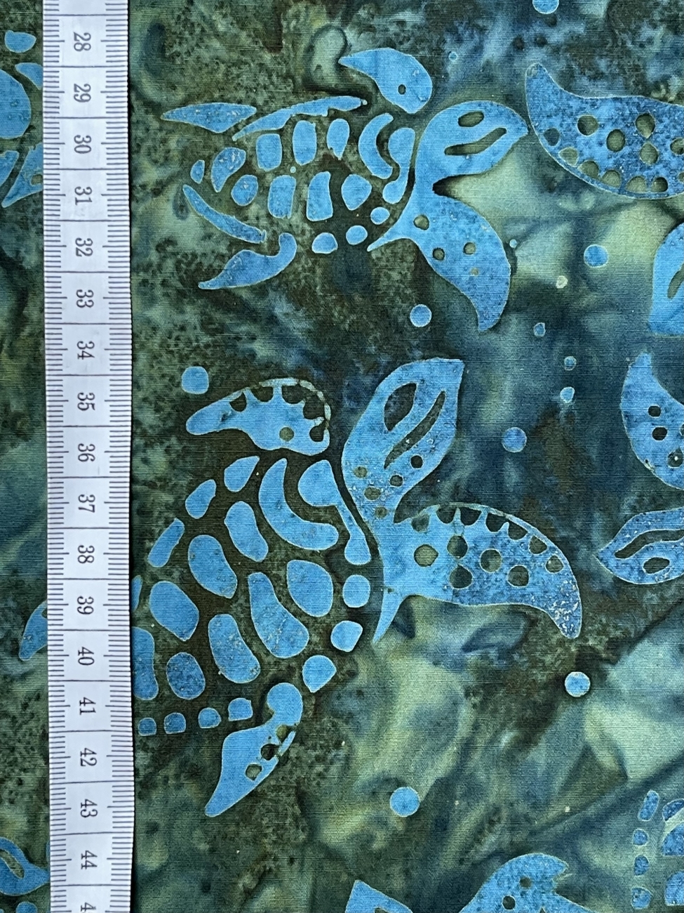 Baumwolle Patchwork - Batik - Turtles - Türkis