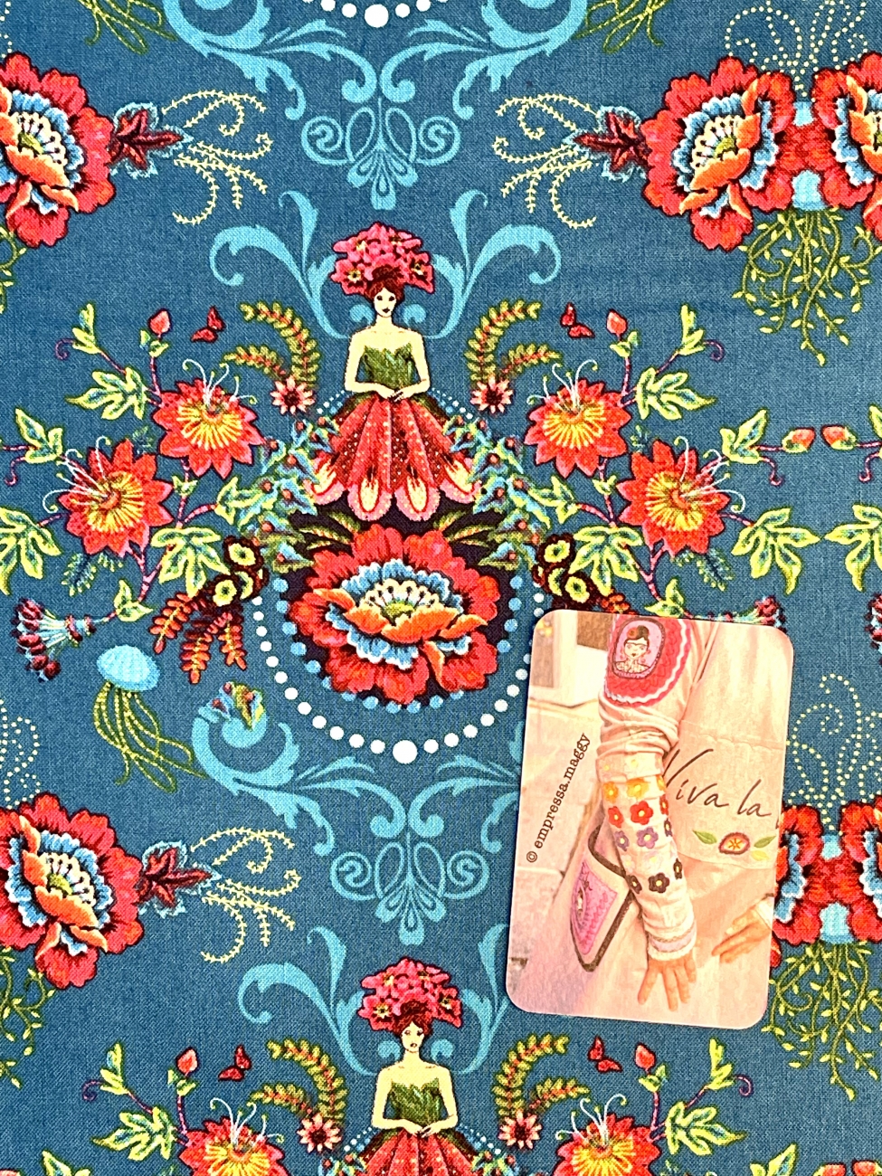 Baumwolle Patchwork - Odile Bailloeul - Mini Flower Fairies - Blue