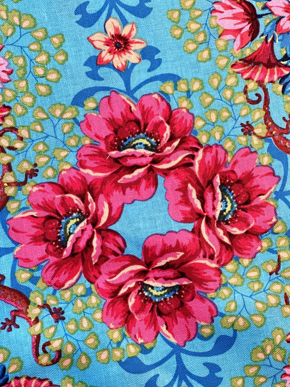 Baumwolle Patchwork - Odile Bailloeul - Gecko - Turquoise