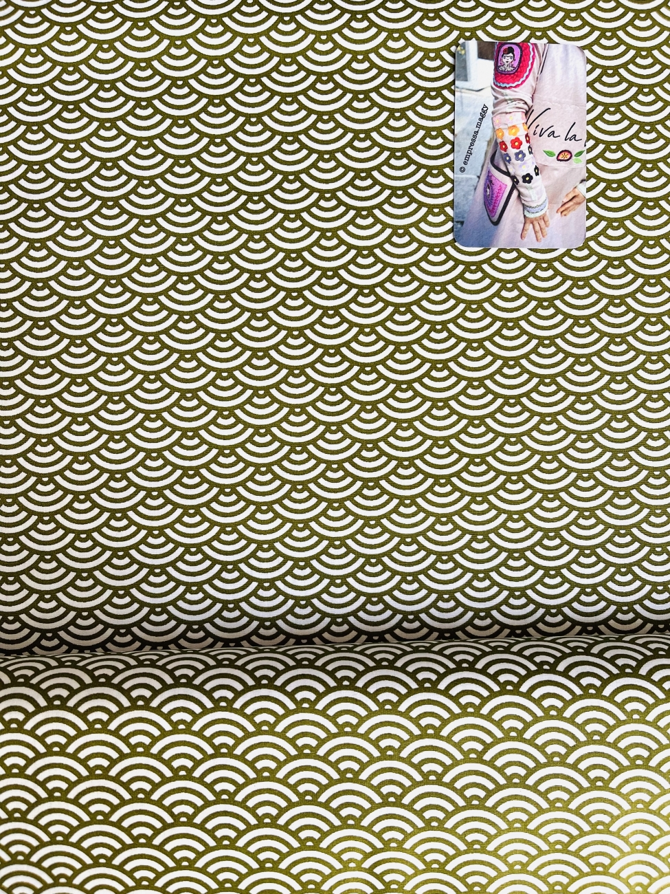 Baumwolle Swafing - Muscheln - Olivgrün