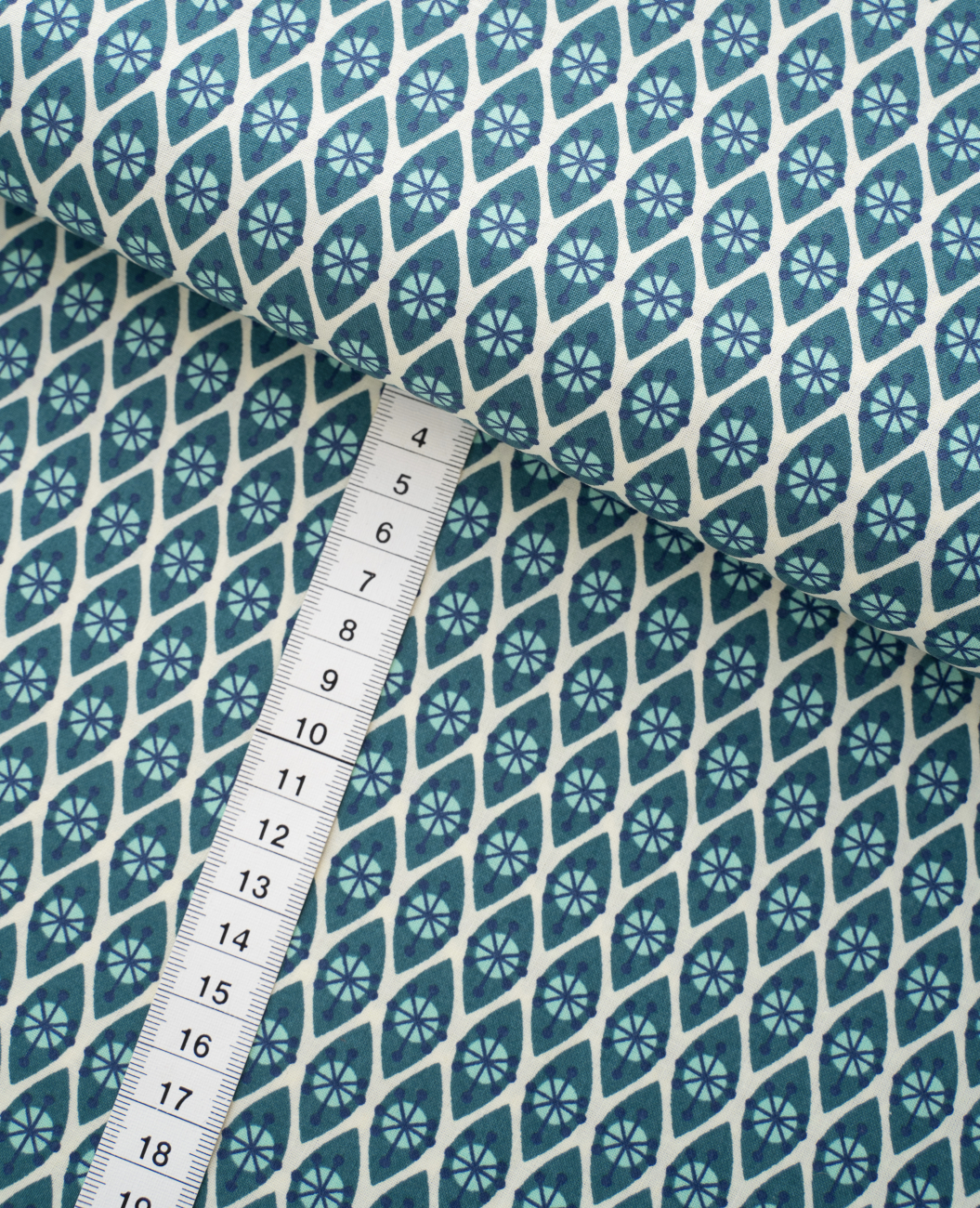 Organic Baumwolle Druck Hamburger Liebe - In my Kitchen -TeaTime - Grün