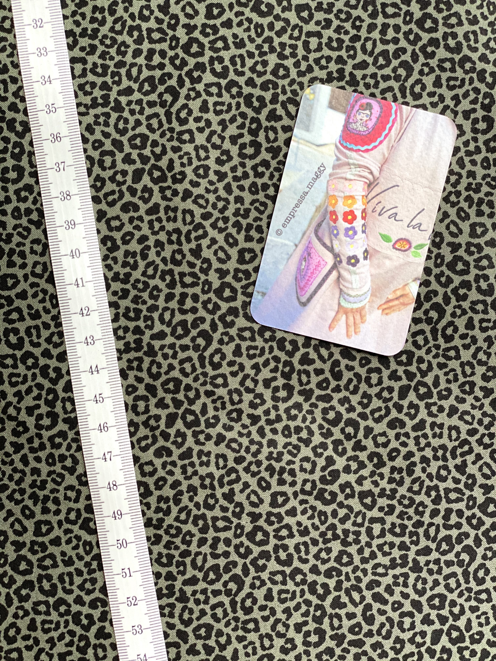 Baumwolle Popeline Leo - Khaki