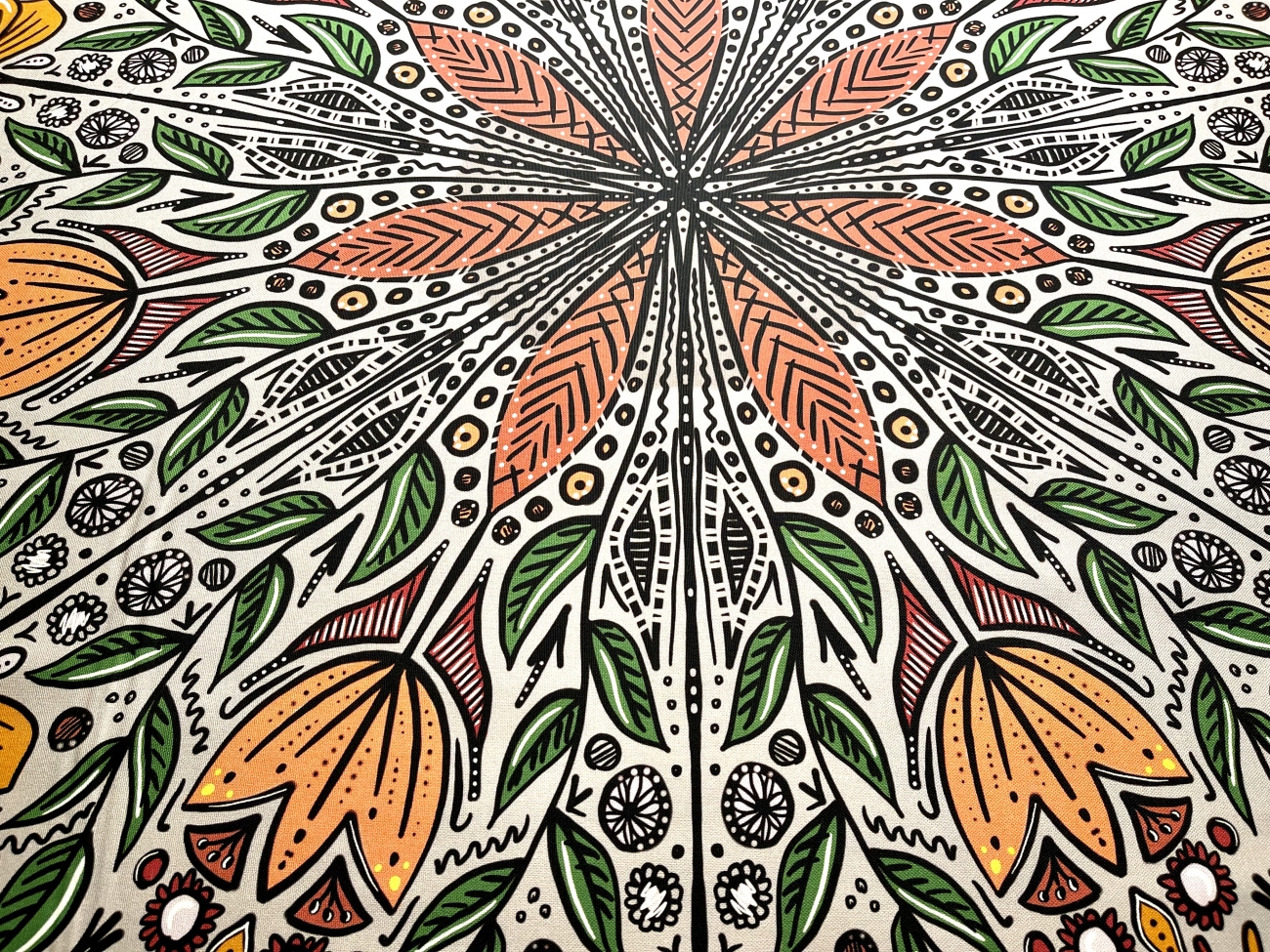 Canvas Swafing - Love by Cherry Picking - Botties-Panel - Grau - ca.109cm