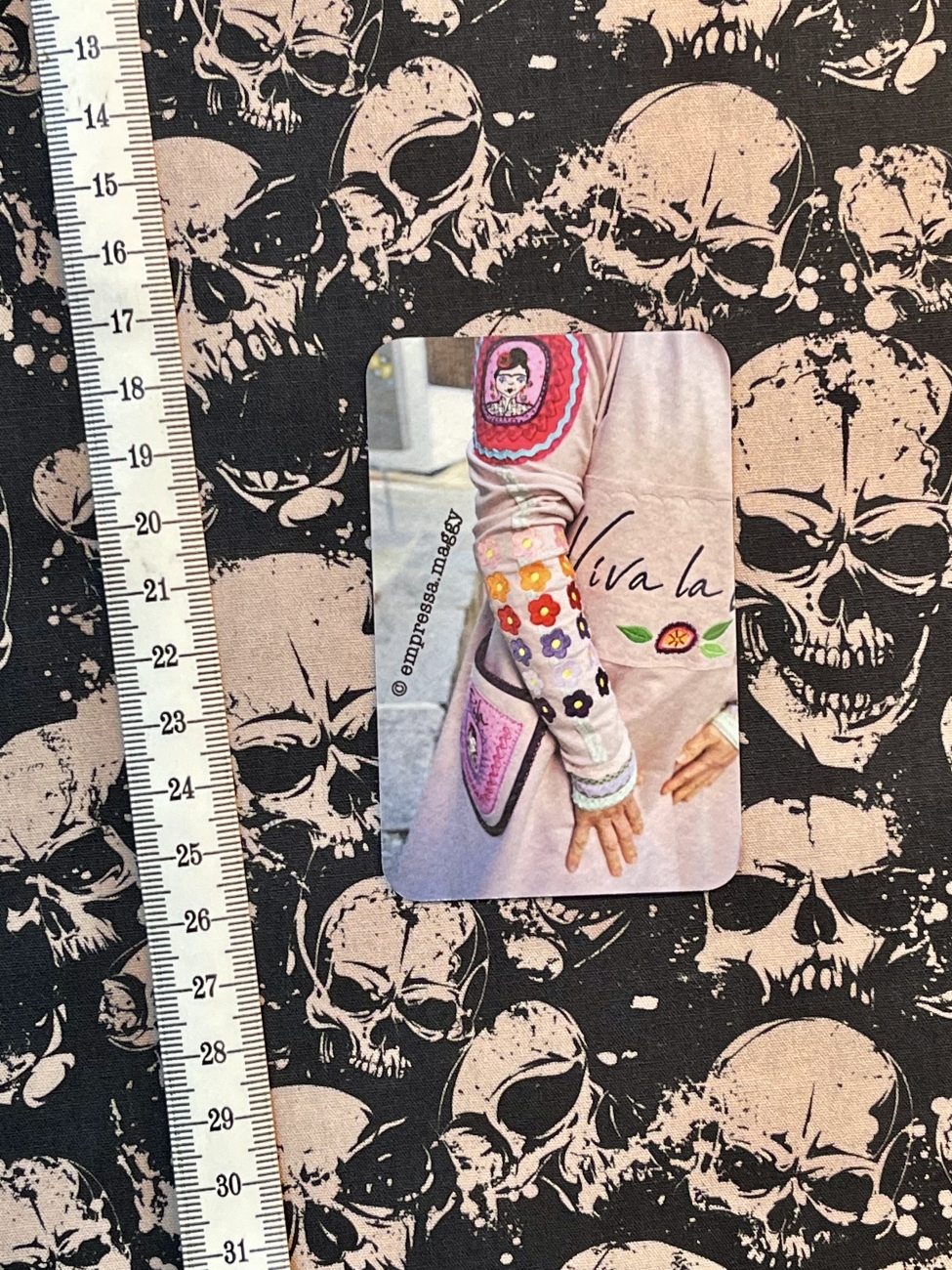 Baumwolle - Skull - Schwarz - Reststück ca 62cm