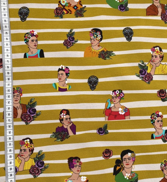 Jersey Frieda Stripes - Senfgelb