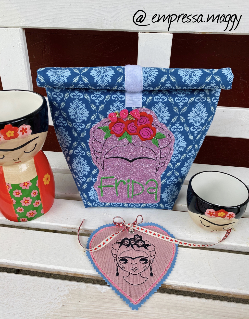 Lunchbag Mi Amiga Mexicana - L - Tilda - Blue