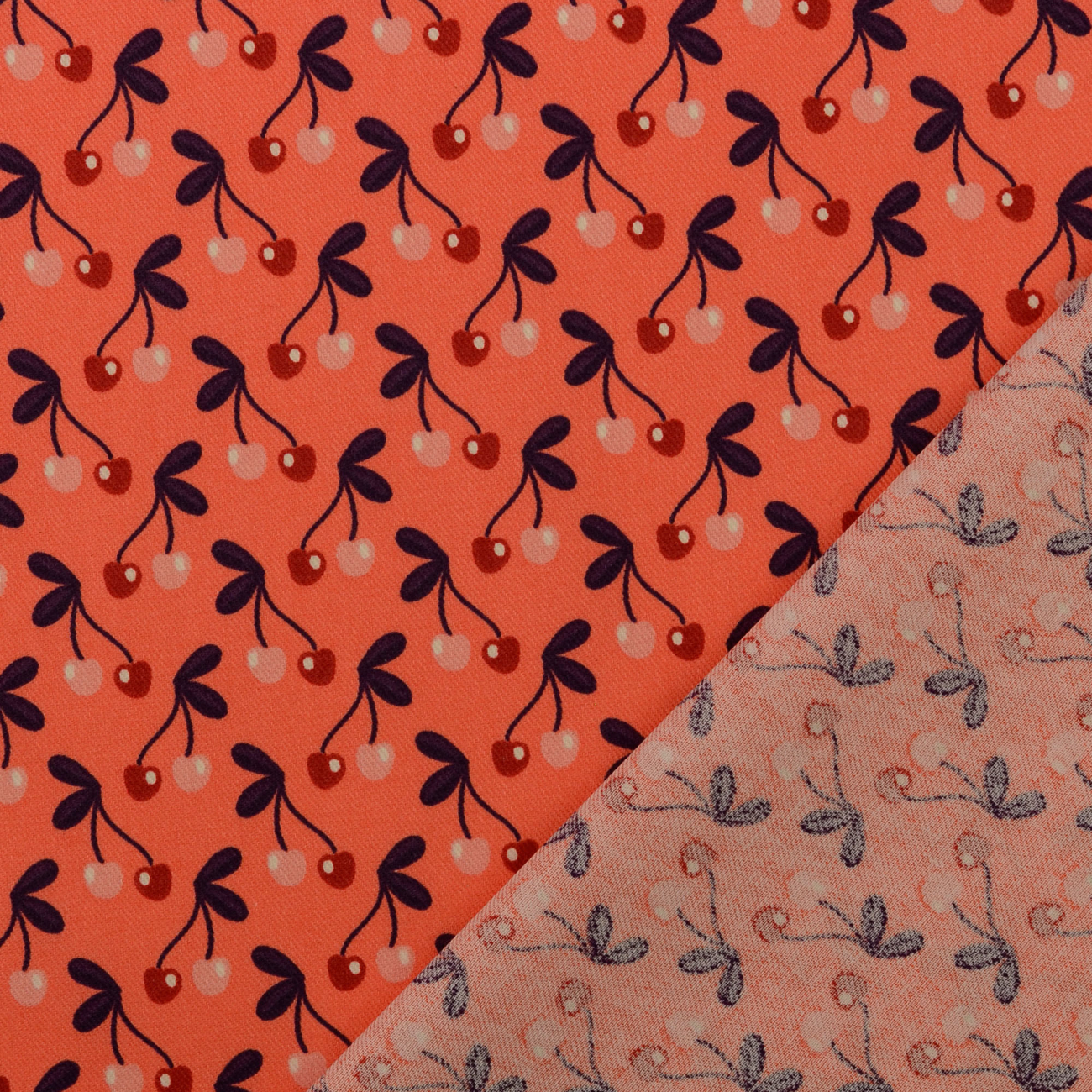 Hamburger Liebe - Very Cherry - Baumwoll Twill Druck laminiert - Apricot