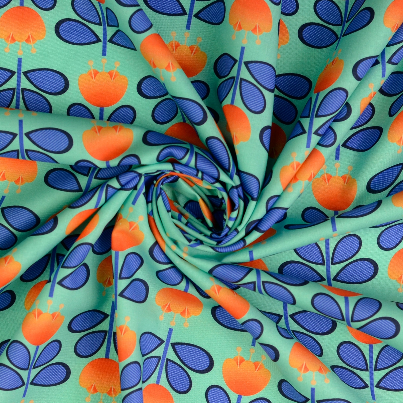 Organic Baumwolle Druck Hamburger Liebe - In my Kitchen - Fave Dish - Mint