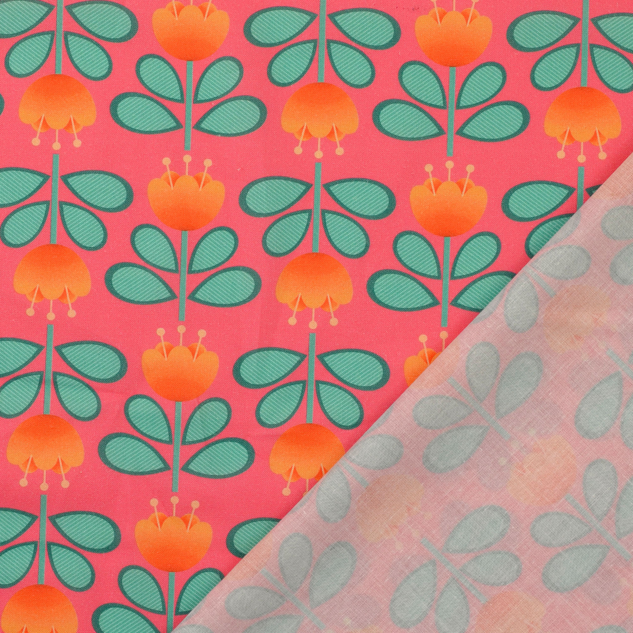 Organic Baumwolle Druck Hamburger Liebe - In my Kitchen - Fave Dish - Rosa