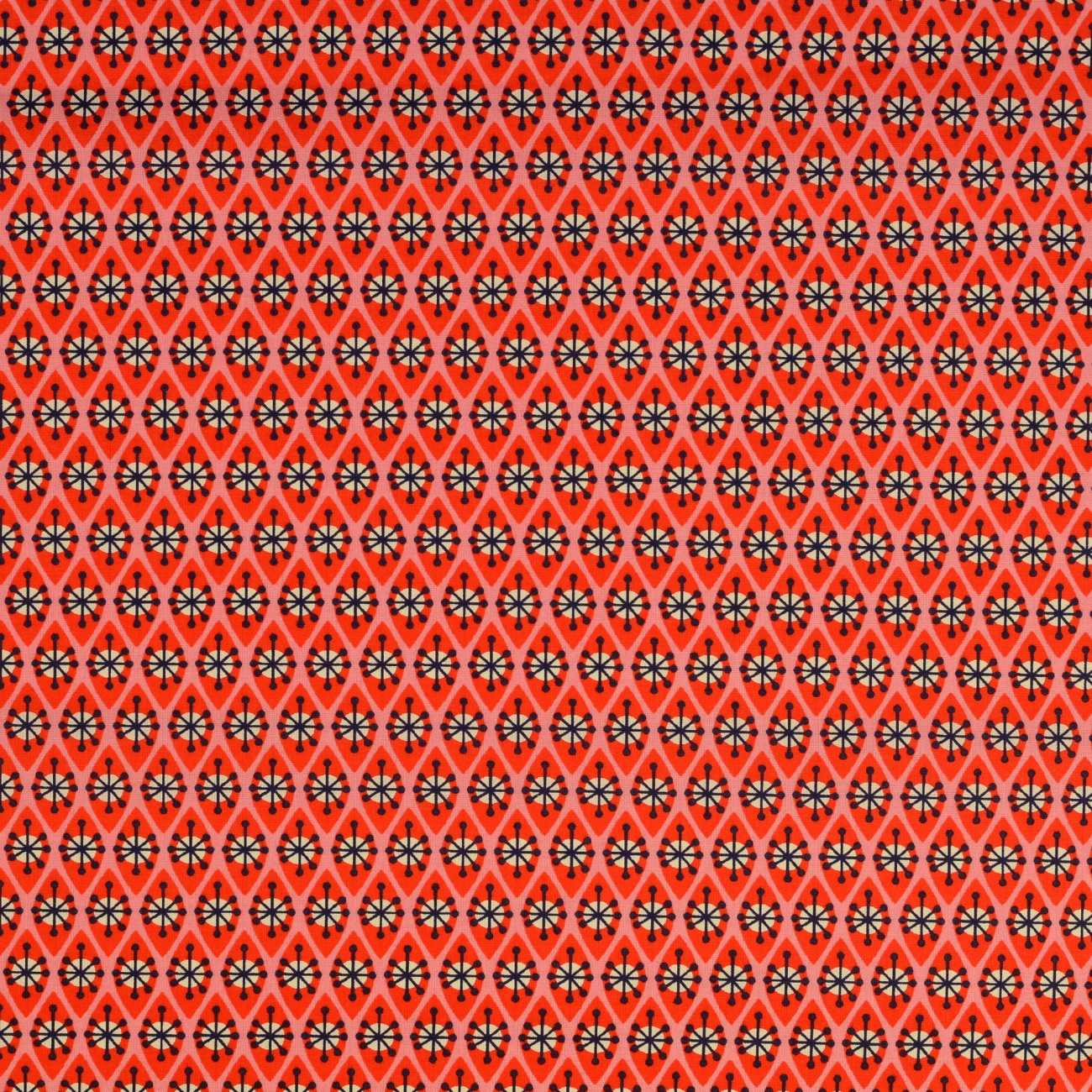 Organic Baumwolle Druck Hamburger Liebe - In my Kitchen -TeaTime - Rosa/Rot