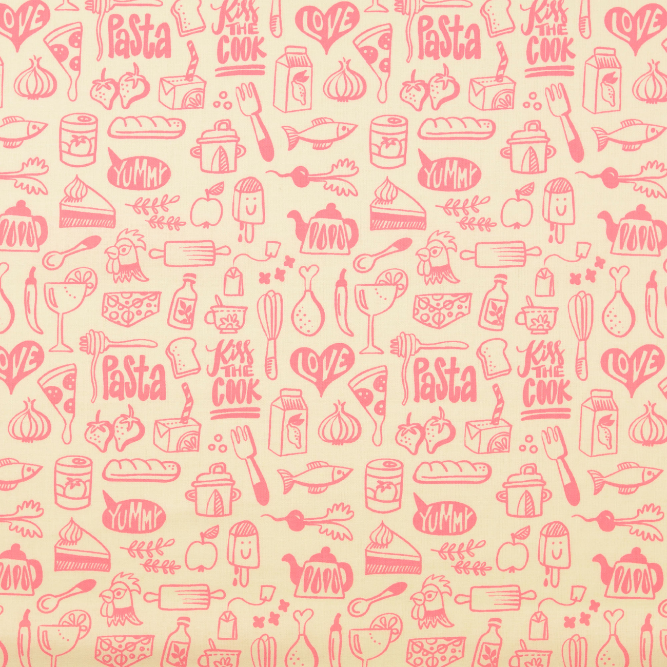 Organic Baumwolle Druck Hamburger Liebe - In my Kitchen - Menu - Rosa