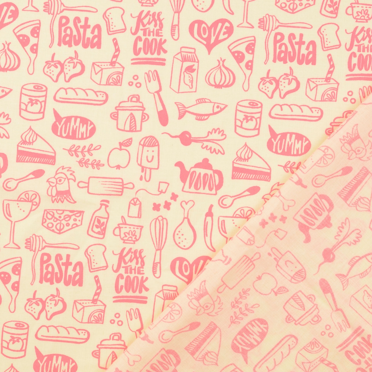 Organic Baumwolle Druck Hamburger Liebe - In my Kitchen - Menu - Rosa