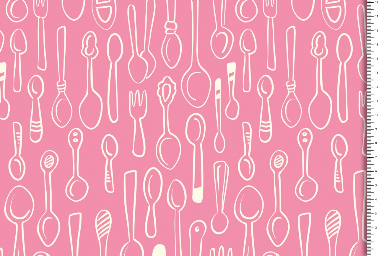 Organic Baumwolle - Hamburger Liebe - In my Kitchen - Silver Spoon - Rosa