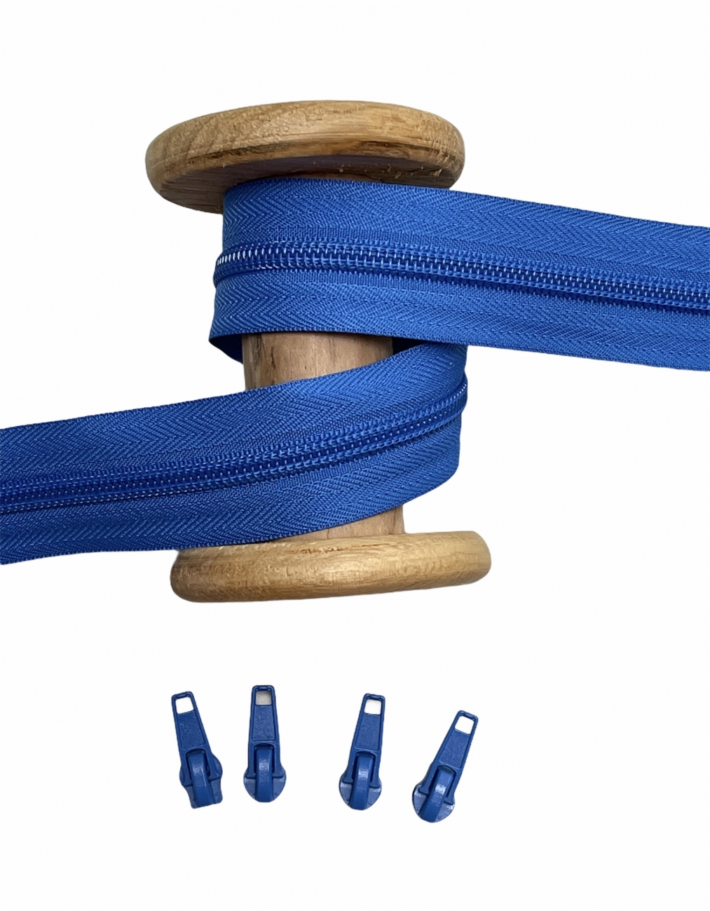 Endlosreißverschluss - Band 5 mm -  + 4 Zipper - Royal