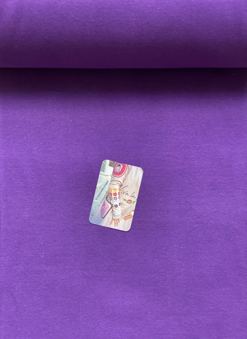 Bündchen Schlauchware - UNI - Lila - Reststück ca. 30 cm
