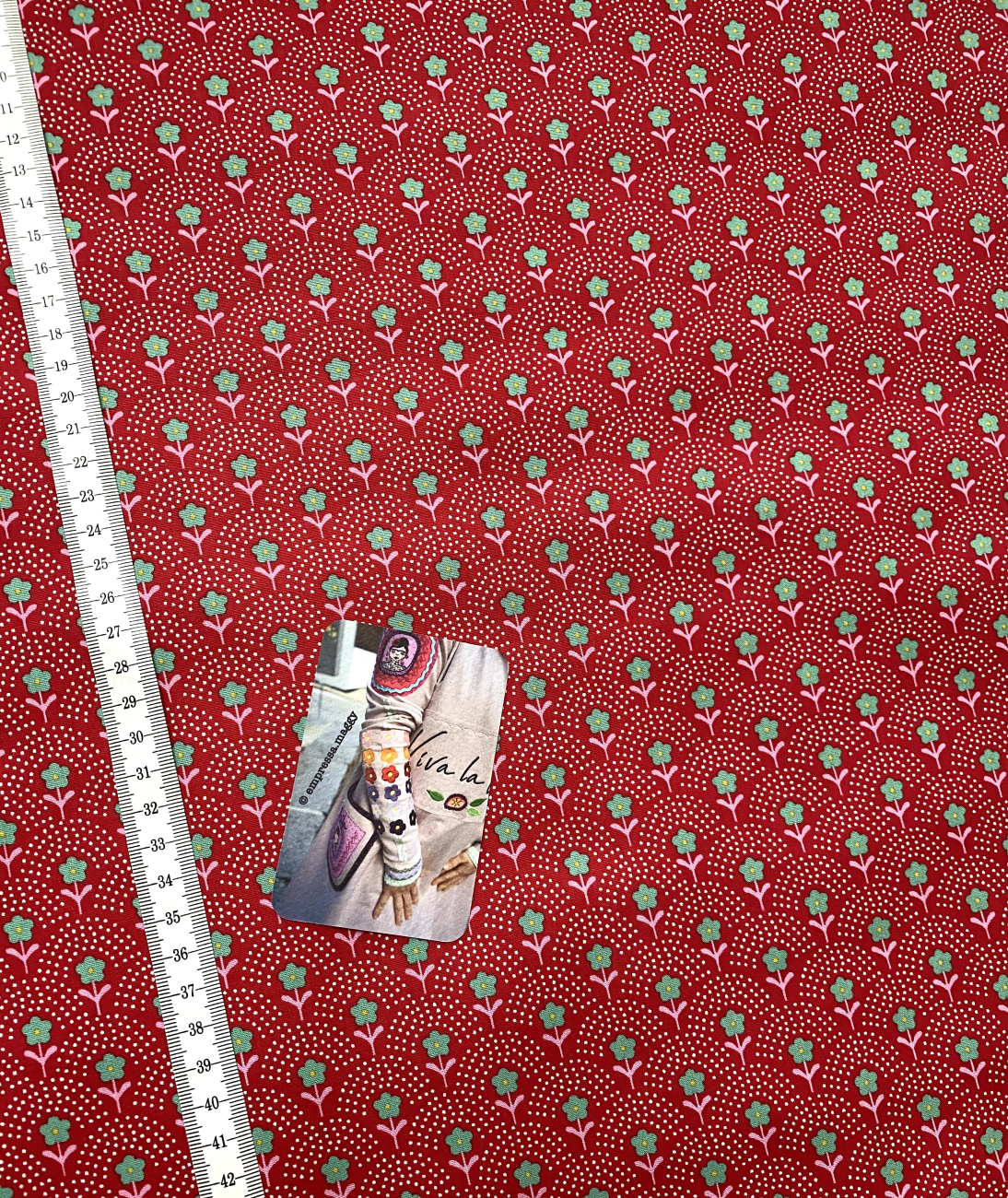 Baumwolle Digital Fiona Hewitt - POPLIN - DELIGHT FLOWER - Rot