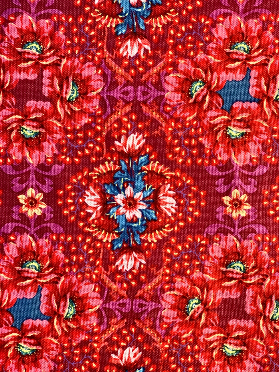 Baumwolle Patchwork - Odile Bailloeul - Mini Gecko - Plum
