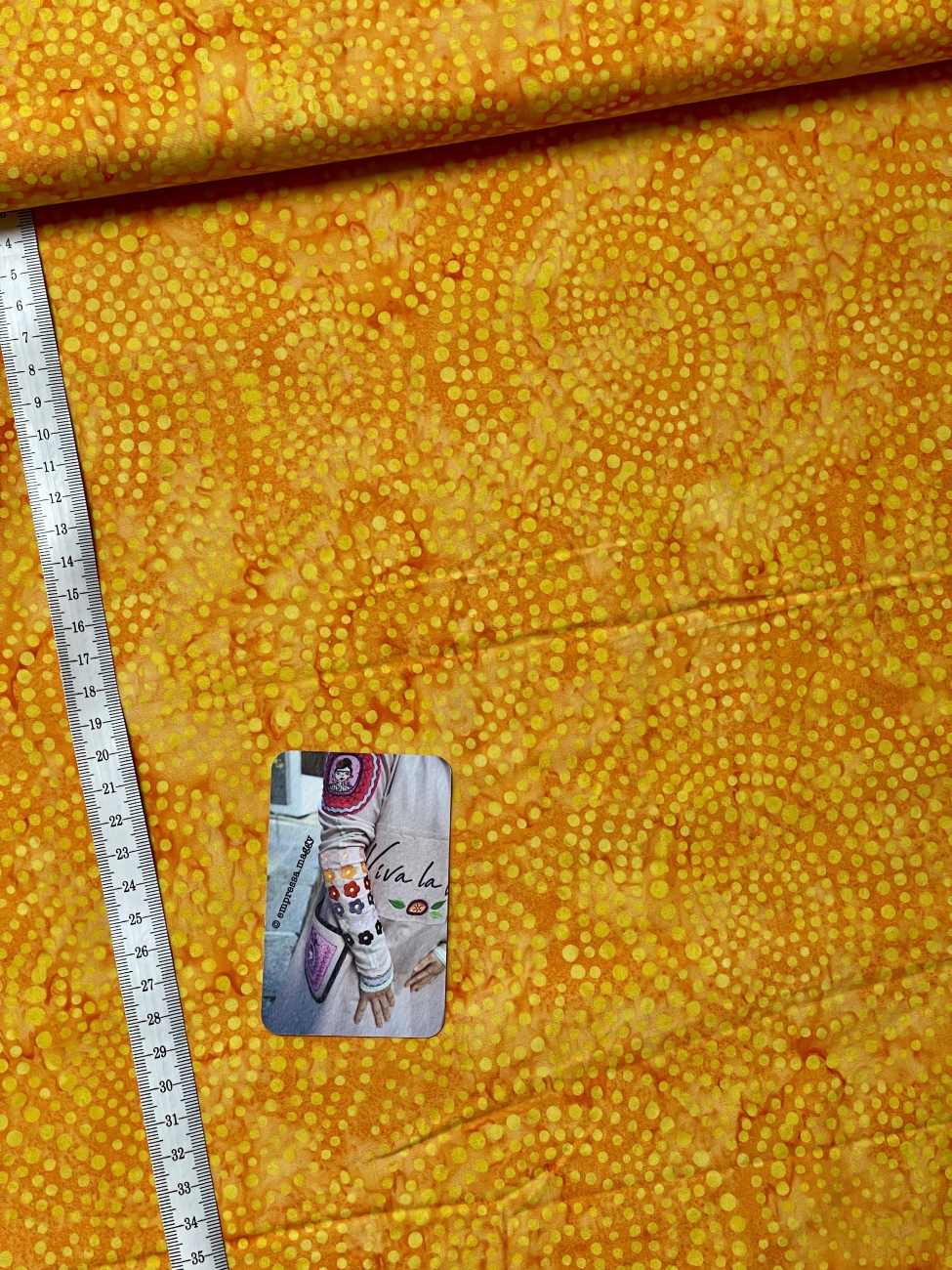Baumwolle Patchwork - Batik - Large Circles - Gelb