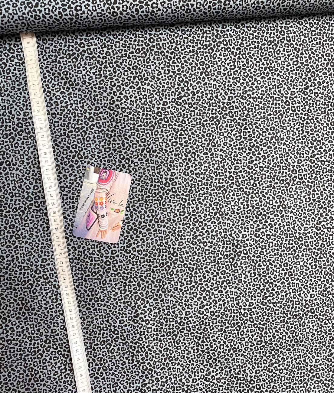 Baumwolle Popeline Leo - Rauchblau