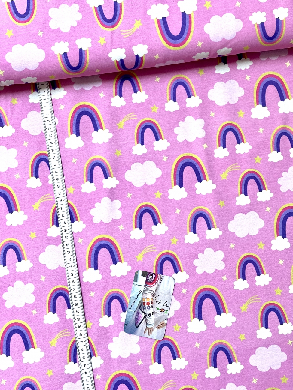 Jersey Swafing Prinzessin Phantasie - Regenbogen - Rosa