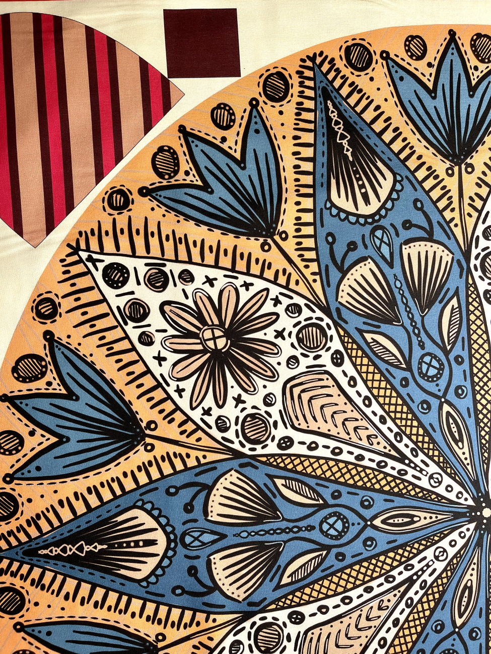 Canvas Swafing - Love by Cherry Picking - Botties-Panel - Apricot - ca.109cm