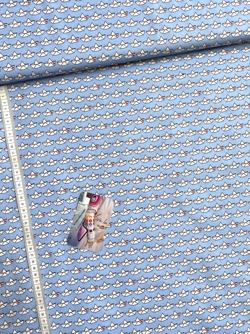 Baumwolle Loveboat by Cherry Picking - Hellblau