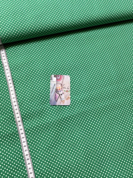 Baumwolle Punkte - Grün