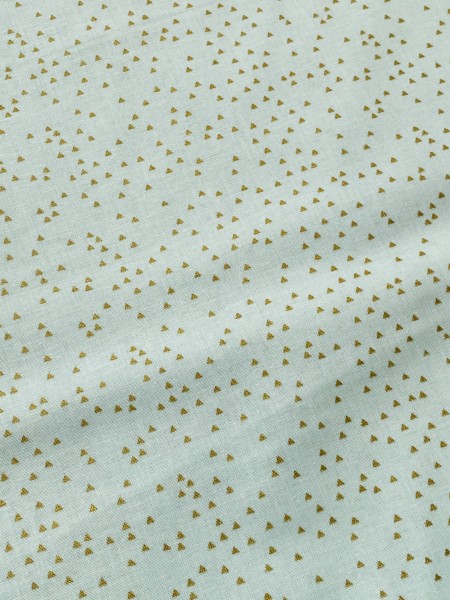 Rico Design - Baumwolle - Triangles - Mint/Gold