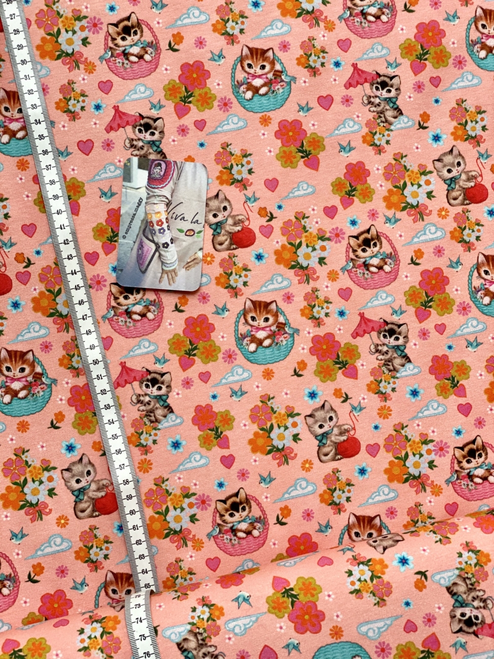 Jersey Digital Fiona Hewitt - KITTENS IN BASKETS - Rosa