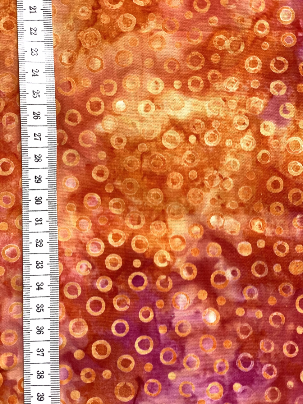 Baumwolle Patchwork - Batik - Circles - Orange