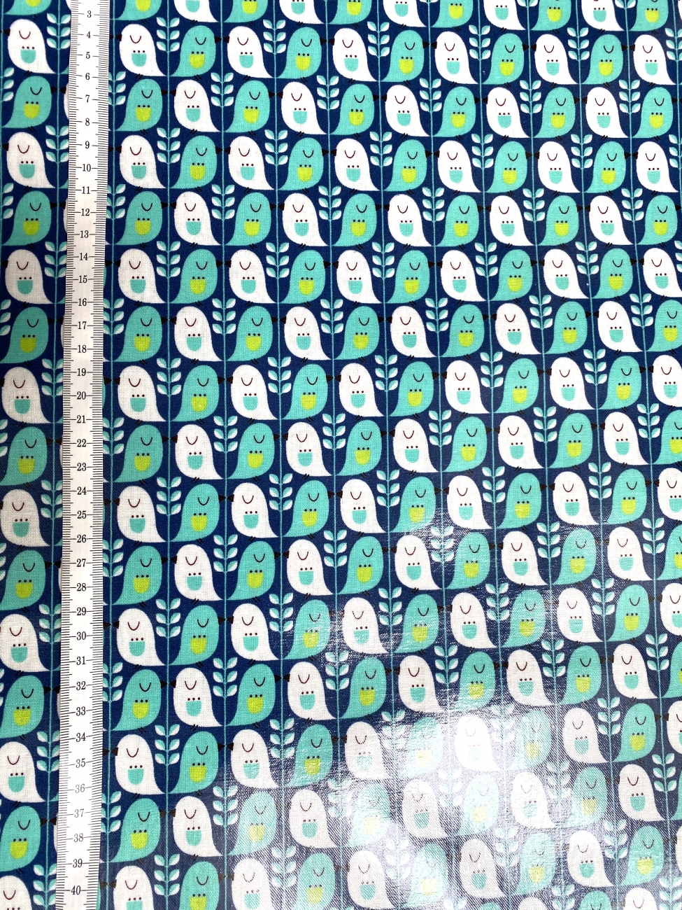 Mees&Mees für Kokka - Wachstuch - Cute Bird - Mint