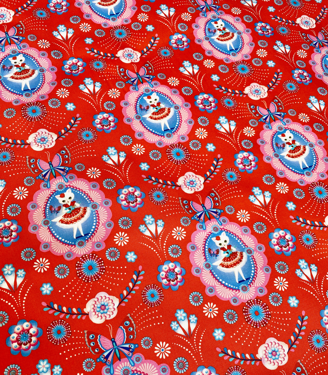 Baumwolle Fiona Hewitt - Kitty - Rot