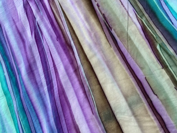 Baumwolle Patchwork - Batik - Retro Stripe - Aqua