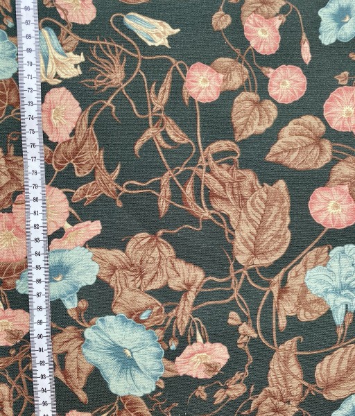 Canvas Digital Blumen - Teal