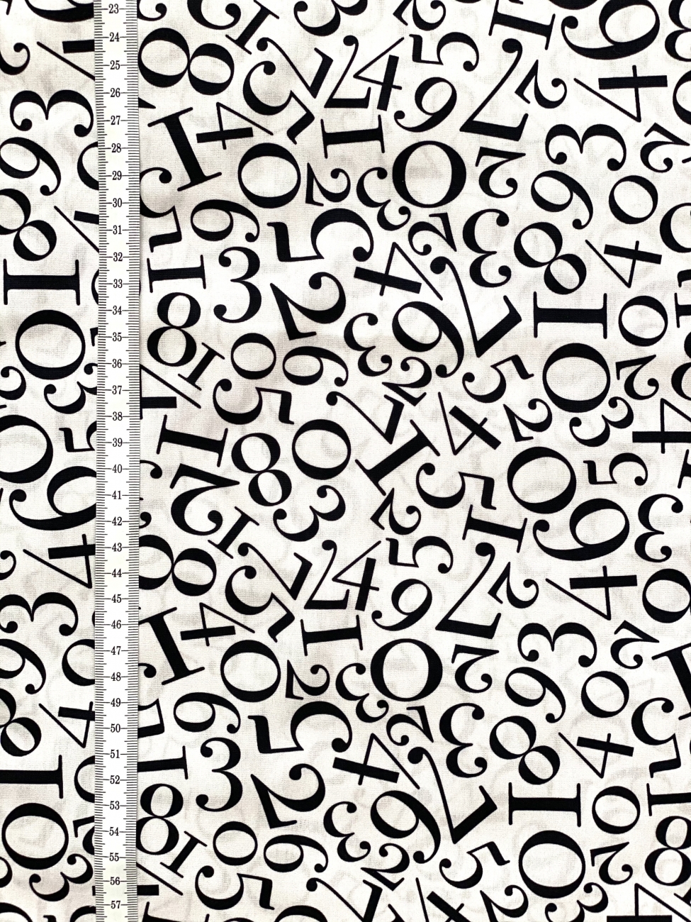 Baumwolle Zahlen - Schwarz/Naturweiß