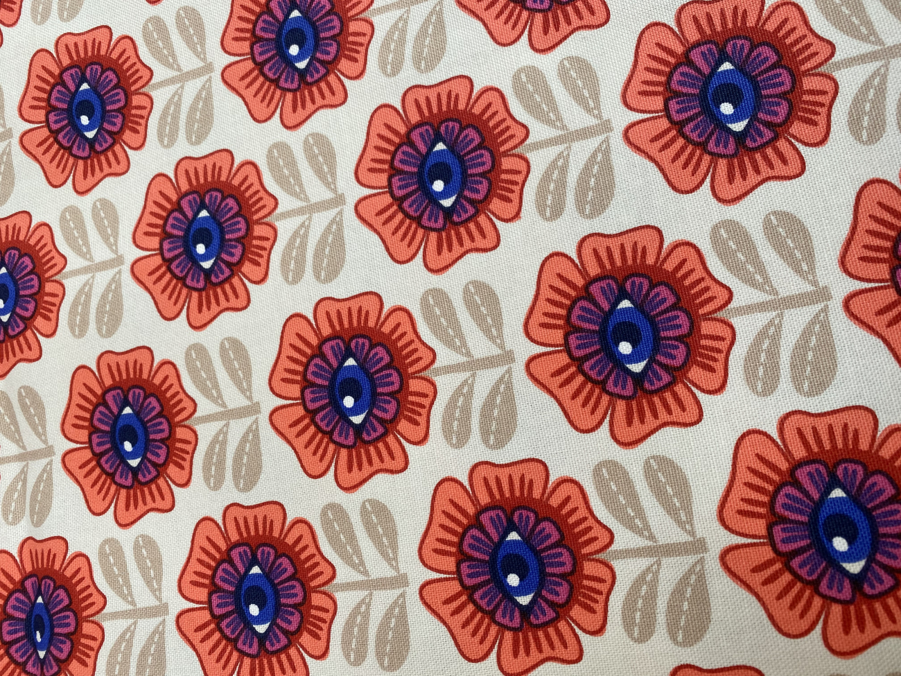 Canvas Hamburger Liebe EYE CANDY - Creme