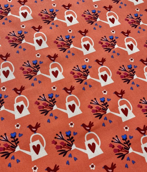 Canvas Hamburger Liebe - Gießkanne - Pour out Love - Apricot