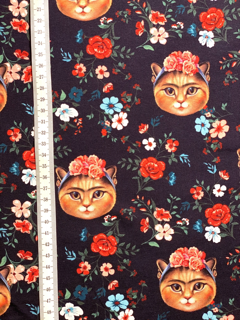 Jersey Digital Print - Boho Cat - Rapport