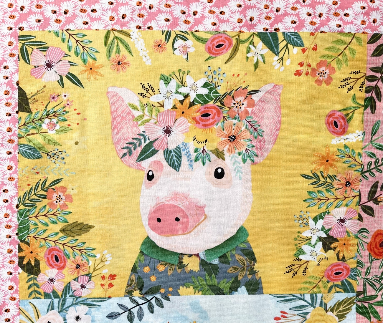 Patchwork Baumwolle - Panel Boho Farm Pets
